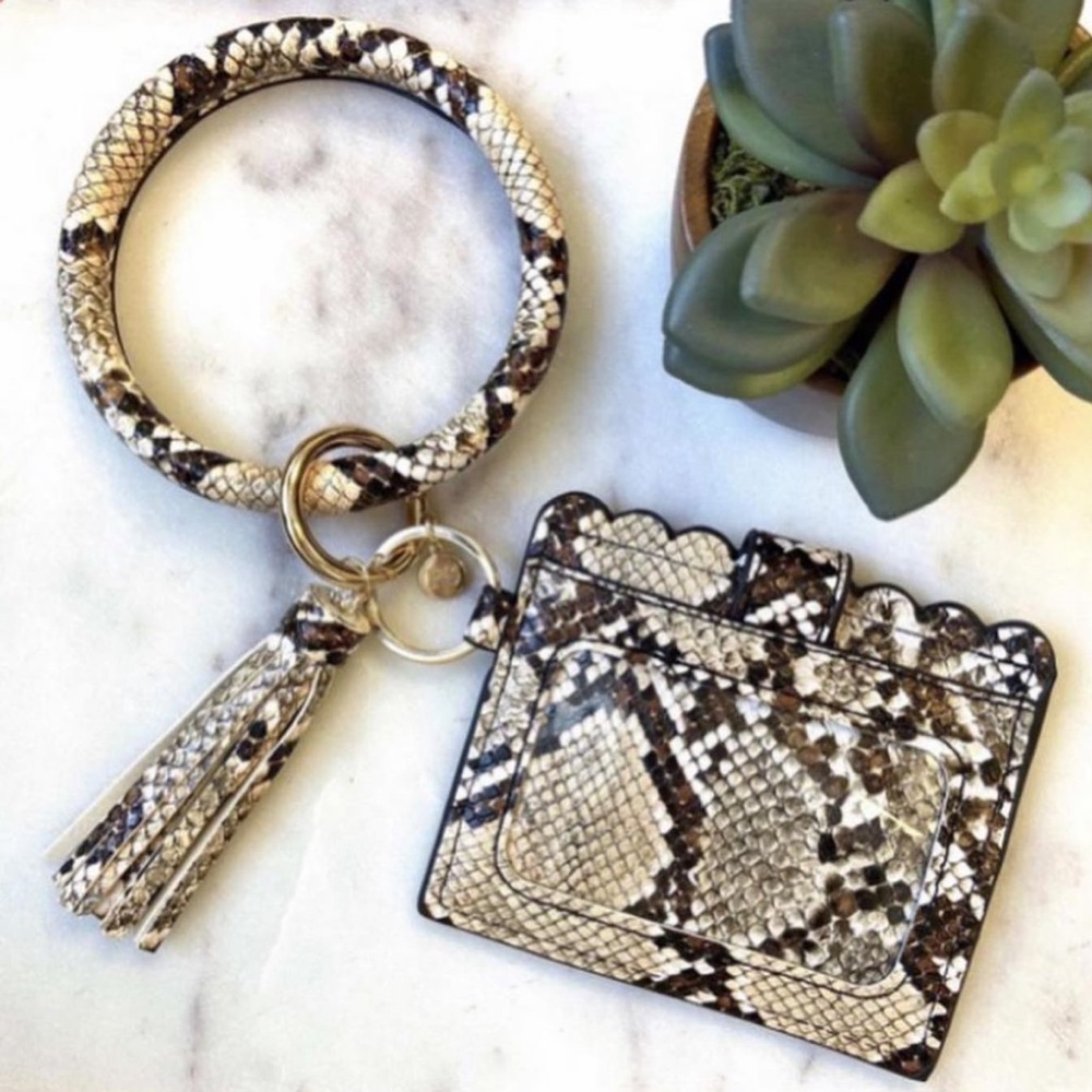 Python Key ring card carrier